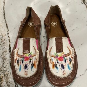 Ariat Women's Brown and White Slip-On Shoes